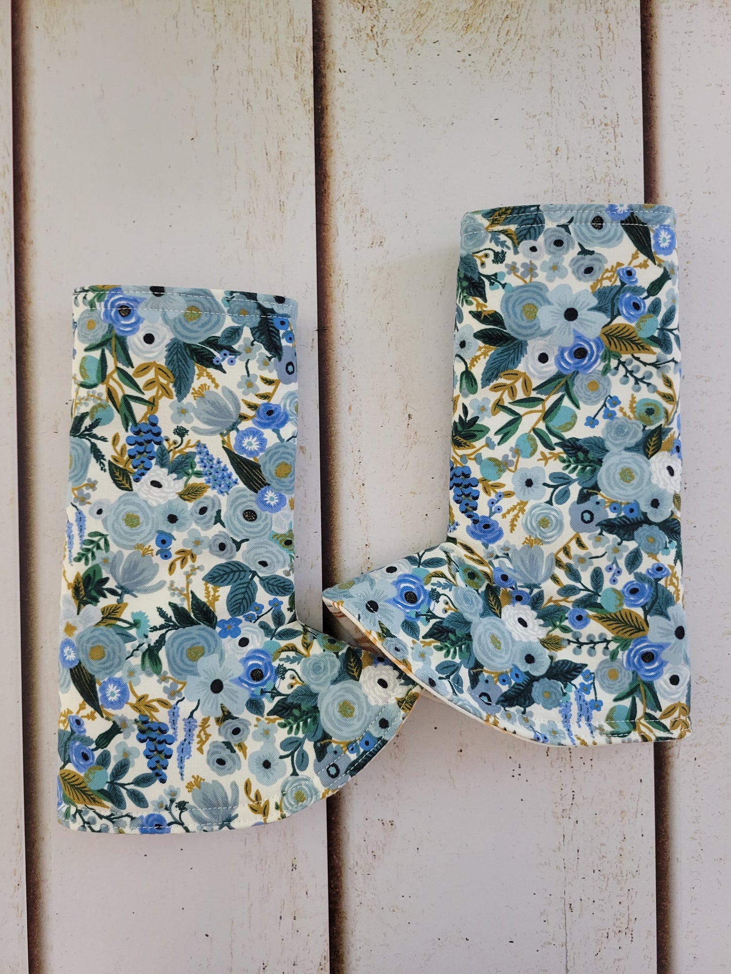 Blue Floral Rifle Paper Co Strap Protectors