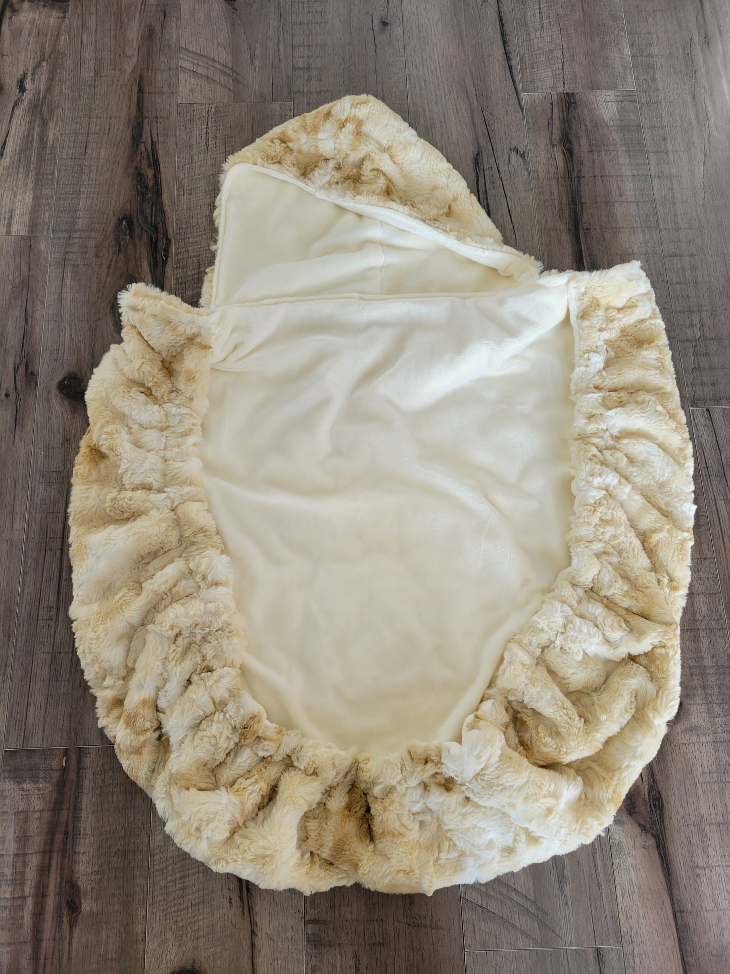 Cream Fur Baby Carrier Cover