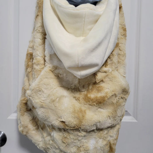 Cream Fur Baby Carrier Cover