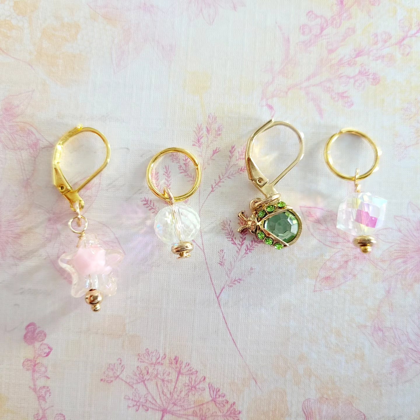 Flower and Ladybug Stitch Marker Sets